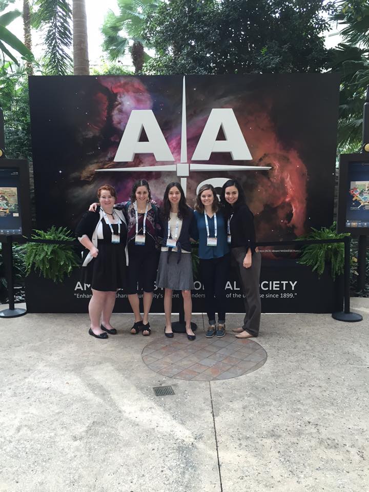 Sarah Blunt and her colleagues at the AAS Meeting in 2017